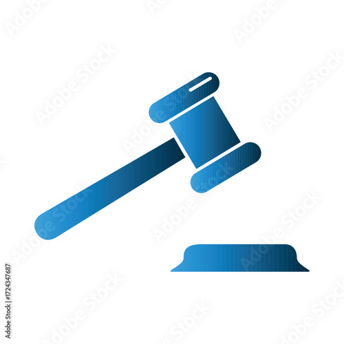 Law hammer icon design template