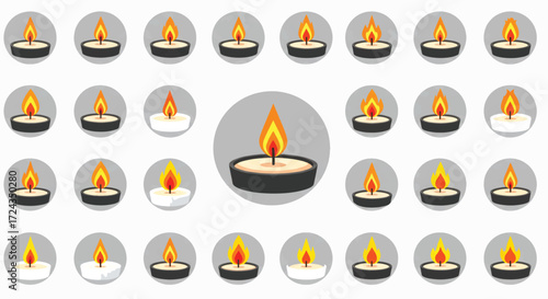 Burning candles flicker gently, casting warm light in a serene room, creating a peaceful and comforting atmosphere for relaxation and reflection.