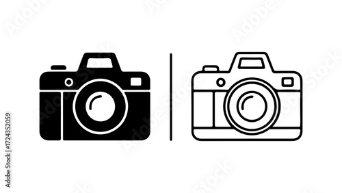 Two distinct camera icons representing photography and digital imaging.