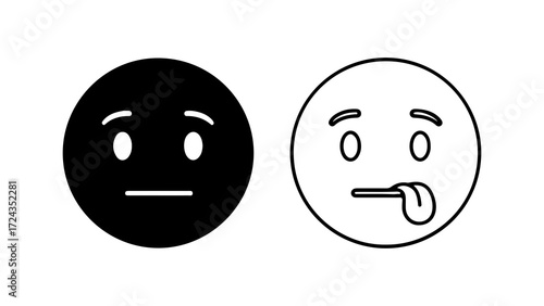 Two Emojis Sad and Tongue Out.