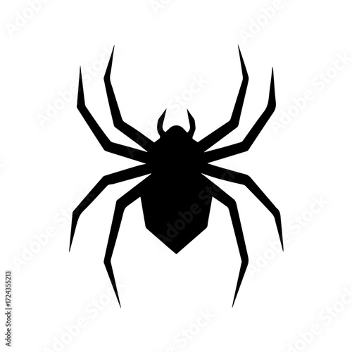 Simple Abstract Black Spider Icon