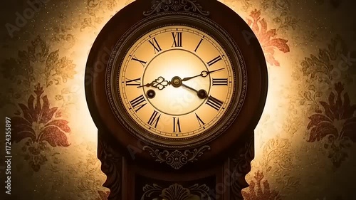 Antique Wooden Grandfather Clock Time Lapse.