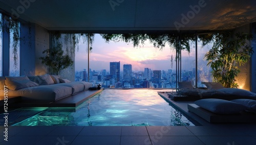 Modern penthouse rooftop pool (2)