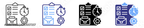 workforce planning icon set multiple style