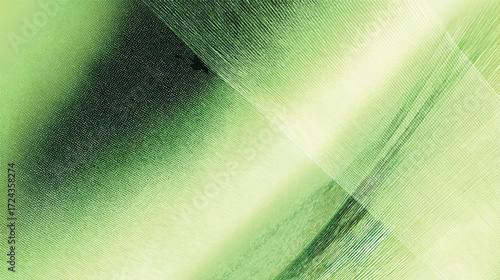 Abstract white and green gradient with horizontal lines and light flare texture.