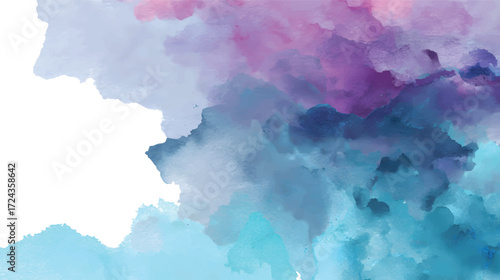 Colorful watercolor background with soft pastel hues blending.