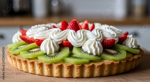 Fruit Tart with Cream.