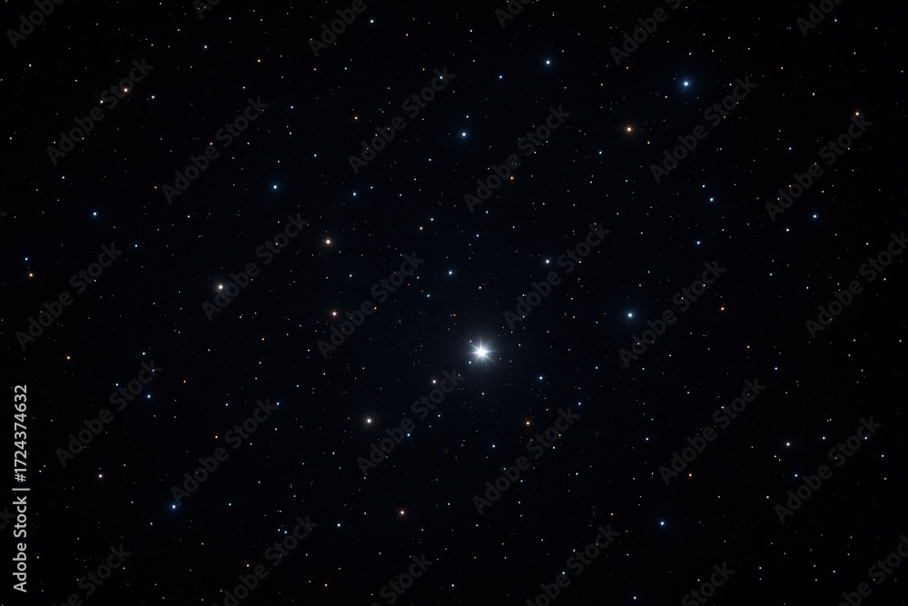 Obraz premium Deep star field with faint nebula wisps and dark dust lanes conveying the vast universe in rich detail for science education and imaginative backgrounds