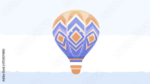Colorful hot air balloon illustration
