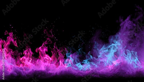 Abstract vibrant fire