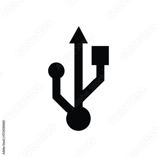 USB Connectivity Icon. This universal symbol signifies digital data exchange and electronic device linking. It represents modern technology, broad compatibility, and efficient power delivery.