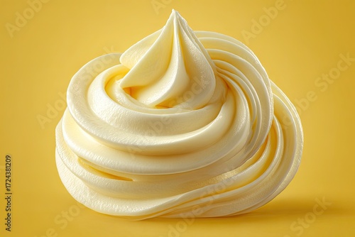 Creamy whipped topping close-up