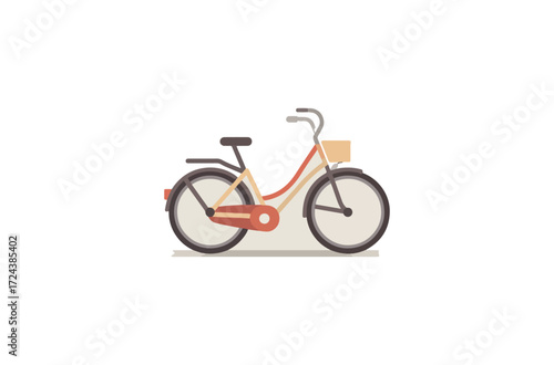 Stylish flat bicycle illustration