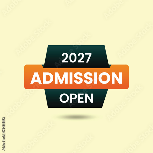 Vibrant 2027 admission open advertisement, ideal for attracting students to your institution
