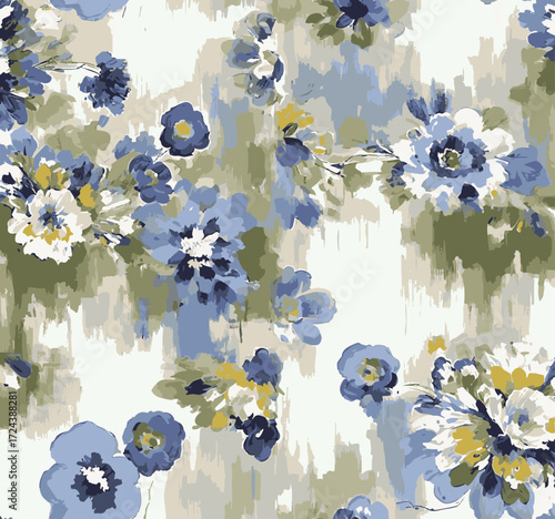 Classic Popular Flower Seamless pattern background - For easy making seamless pattern use it for filling any contours