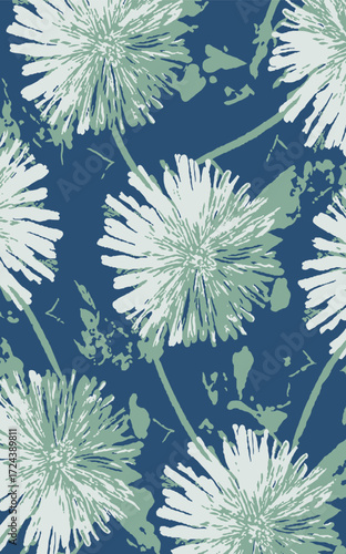 Classic Popular Flower Seamless pattern background - For easy making seamless pattern use it for filling any contours