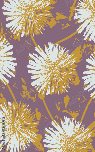 Classic Popular Flower Seamless pattern background - For easy making seamless pattern use it for filling any contours