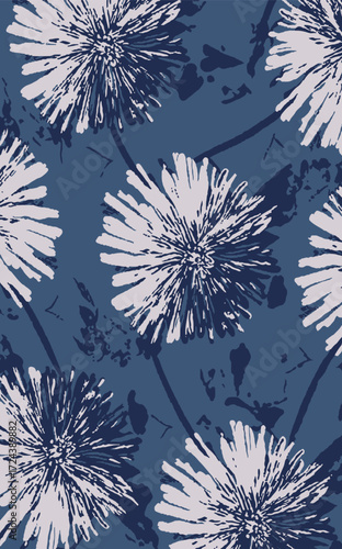 Classic Popular Flower Seamless pattern background - For easy making seamless pattern use it for filling any contours