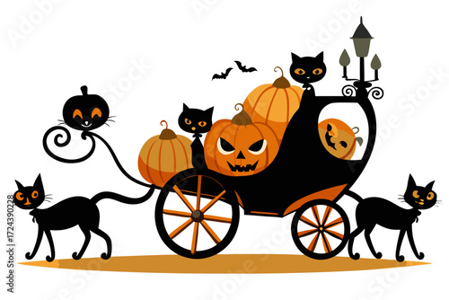 A mysterious haunted library illustration featuring enchanted books flying like bats in the moonlit night. Perfect for Halloween backgrounds, spooky party invitations, eerie posters, gothic fantasy ar