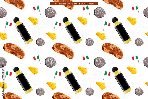 seamless pattern for truffle festival