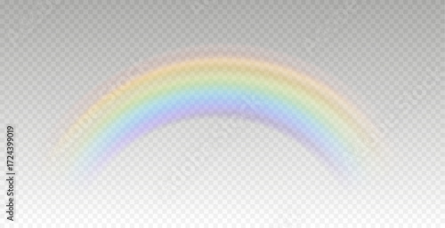 Rainbow icon, rainbow.Raindrops on transparent background. Storm with rain and white cloud isolated on transparent background. Downpour, hail rainy weather.