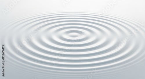 Concentric Ripples on Smooth White Water Surface Abstract Background wave
