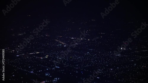 都市の夜景空撮