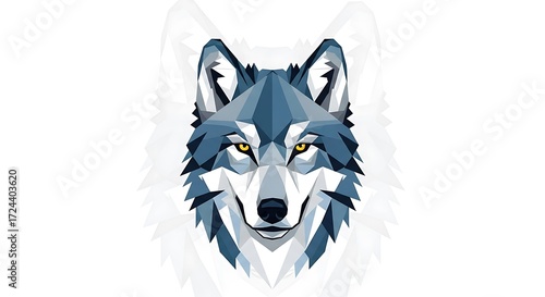 Wolf Low Poly Portrait.