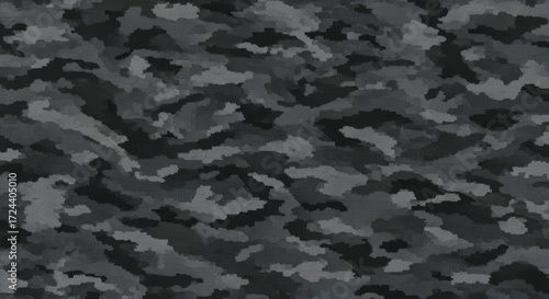 Dark Gray Digital Camouflage Pattern Texture Background Military image