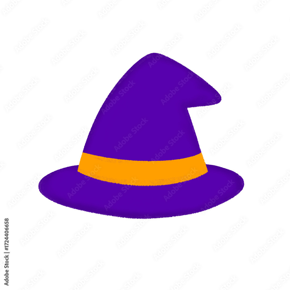 Naklejka premium ハロウィン素材|かわいい魔女帽子アイコン