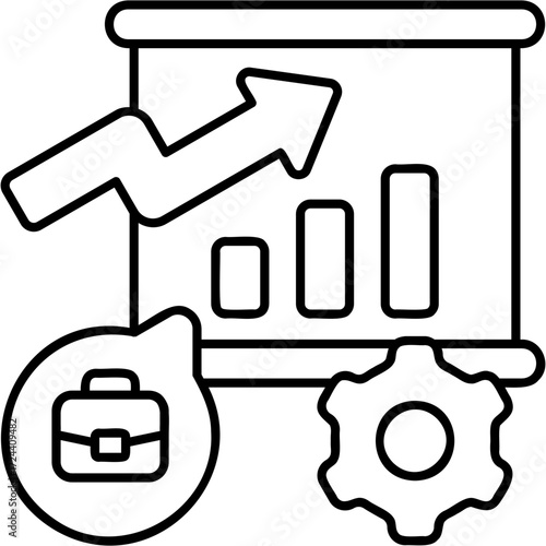 Line Art Business Development Icon