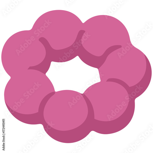 Cute purple mochi donut illustration, perfect for dessert menu, Asian snack design, cafe food, and sweet bakery concept.
