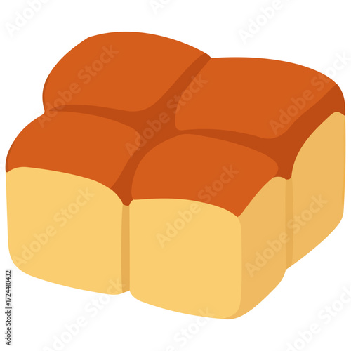 Soft bread rolls illustration, perfect for bakery, dinner menu, breakfast table, and homemade bread design concept for restaurant menu.

