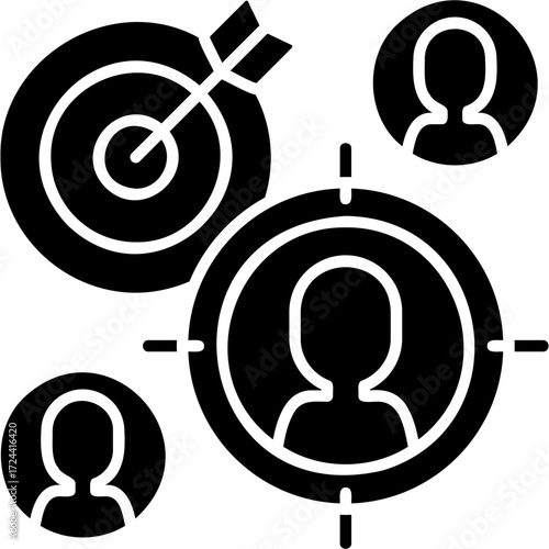 Solid Glyph Target Audience Icon