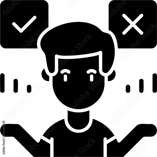Solid Glyph Feasibility Icon
