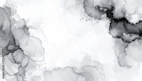 モノクロ　水彩テクスチャー 背景画像素材