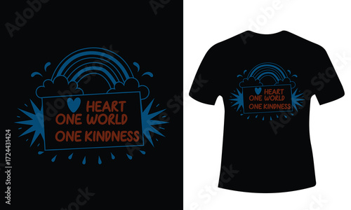 Warm and inviting illustration of the word kindness in a friendly approachable font with colorful accents