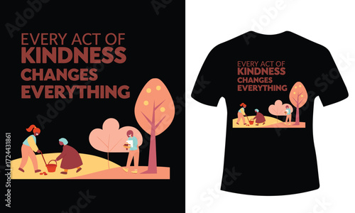 Heartfelt message of kindness illustrated with vibrant colors and classic typography