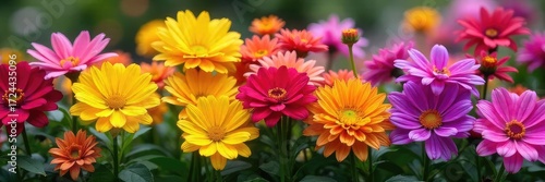 Vibrant assortment of colorful bedding plants in full bloom, ready to add a burst of color to any garden or patio  Perfect for spring and summer planting ,  white, bedding plants