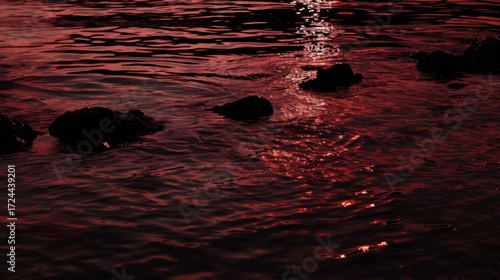 Colorful Water & Sky Vistas: Sunset Red/Orange Seas, Sunrise Blue Oceans & Aqua Lake Reflections