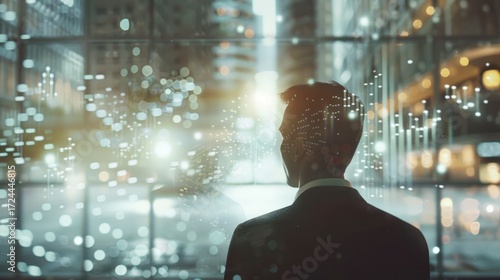 Businessperson city night vision