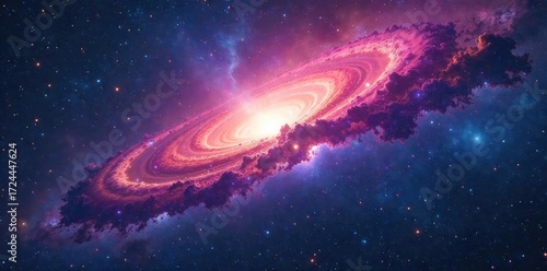 Vast, swirling nebulae in cosmic expanse, representing the infinite mystery and wonder of the universe Perfect for spiritual, astrology, and cosmic themes , creation, energy, cosmos