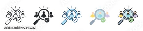 Recruitment Icon Set Multiple Style Collection