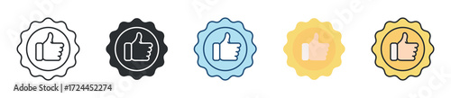 Appreciation Icon Set Multiple Style Collection