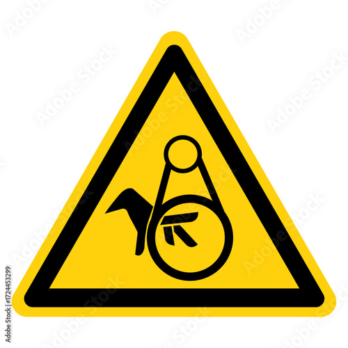 Pinch Point  Entanglement Symbol Sign,Vector Illustration, Isolated On White Background Label.EPS10