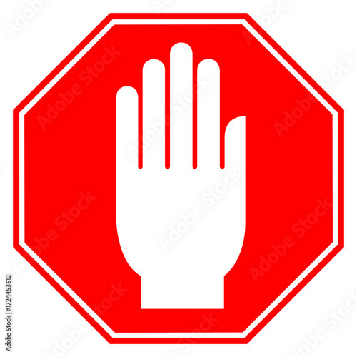 Red Stop Sign,Vector Illustration, Isolate On White Background Label.EPS10