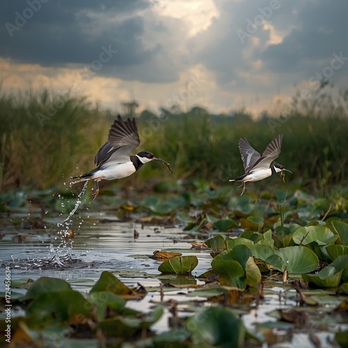 heron in flight