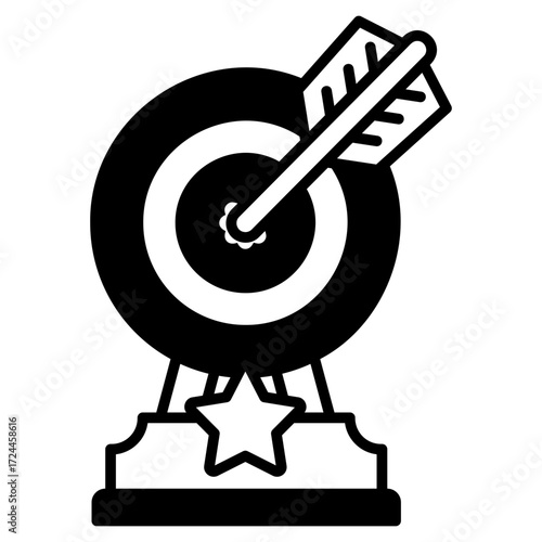 Archery Trophy Black Fill Icon