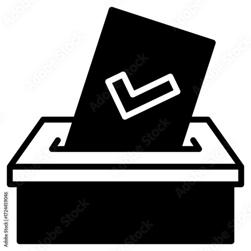 Vote Tally Black Fill Icon