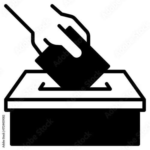 Hand Choice Black Fill Icon